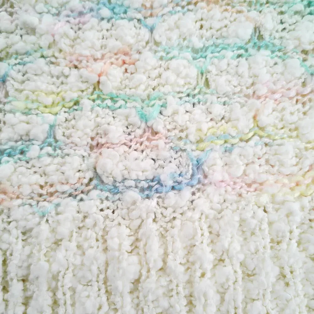 Vintage Anthony's Popcorn Knit Sweater Vest Women's Pastel Speckled